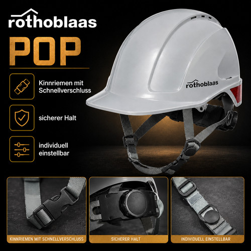 Bauhelm mit kinnriemen - bauhelm,