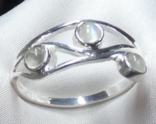 Mondstein Ring 925 Silber Gr
