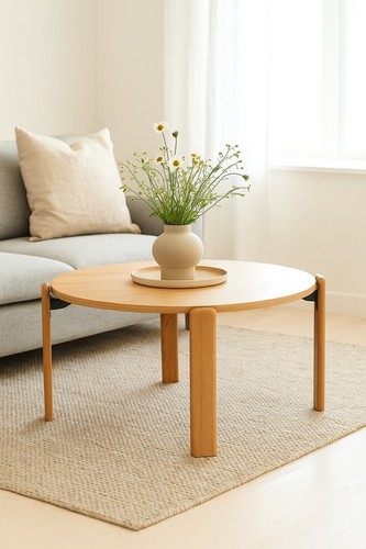 Couchtisch rund ø76 eiche - Ø76,