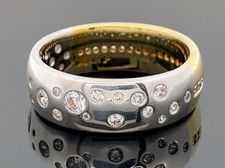 WENDERING GR.19 (CA.59) AUS 925/- SILBER  BICOLOR MIT ZIRKONIA SCHMUCKJAGD