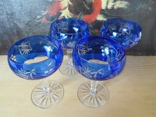 4 Sektschalen, Bleikristall
