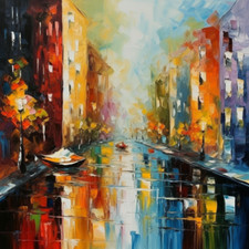 Abstraktes Ölgemälde Luxus