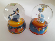 2 Flitterkugeln mit Katze  Rosina Wachtmeister  von Goebel Porzellan