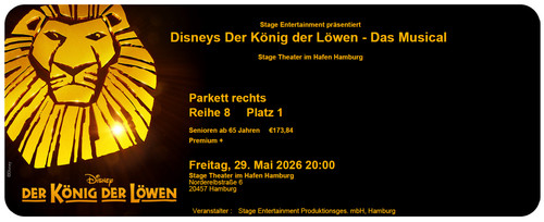 Musical ticket könig - musical,