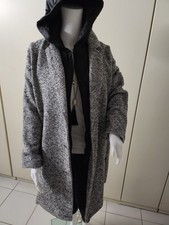 Heine Damenmantel mit Steppweste und fester Kapuze S/34 schwarz/weiss neu