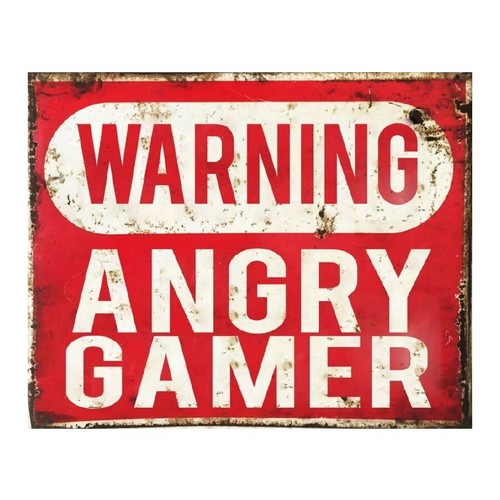 Warning angry gamer - angry,