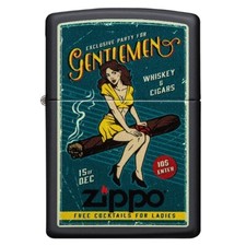 ZIPPO schwarz matt Cigar Girl Design 60005052
