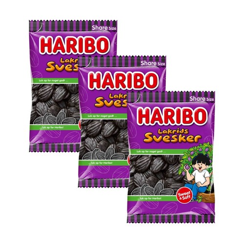 Haribo lakrids svesker 375g - lakrids,