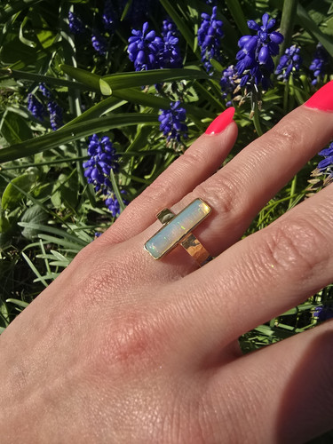Goldring aus 585er gold mit - goldring,