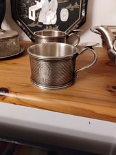  2 antiker russischer Glashalter.   Alexander Kach, St.Petersburg um 1870,...