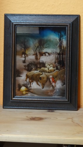 Hinterglasmalerei viehtrieb - hinterglasmalerei, "viehtrieb"