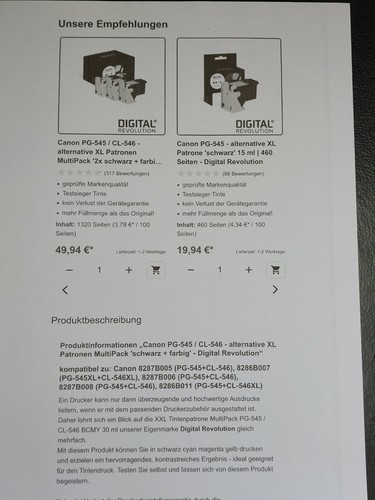 Canon 545und - canon, pg-545(schwarz)und
