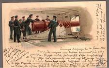 Deutsche Kolonien - AK schweres Geschütz - gelaufen