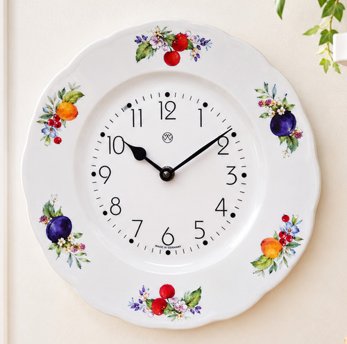 333 teller uhr obst wanduhr - obst,