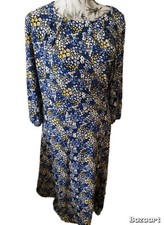 Blau-gelb-weiß geblümtes