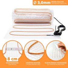 Heizmatte Elektro Bodenheizung Fussbodenheizung Fliesenheizung 230V 7m² B-Ware