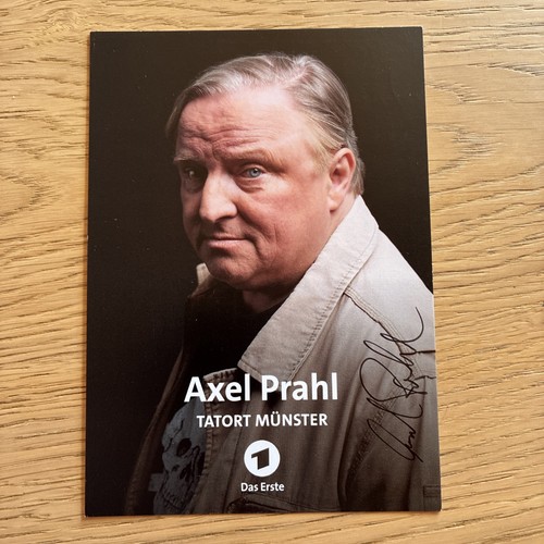 Autogrammkarte axel prahl - axel,