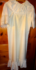 antikes Nachthemd / Mittelalter  Blusen-Unterrock-Kleid Gr.38/40 Spitze Volant