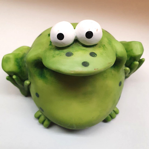 Lustiger keramikfrosch - lustiger,