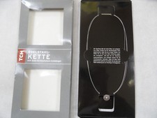 TCM schöne Edelstahlkette mit Glas-Kristallstein-Anhänger NEU KSo1018