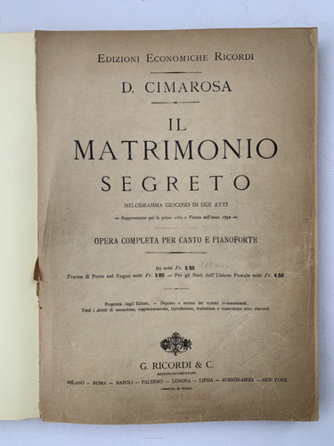 Noten cimarosa il - ., cimarosa.