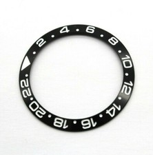 Aluminium Bezel Lünette Inlay black schwarz Kompatibel zu Rolex GMT Master II