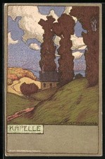 Künstler-AK Ernst Liebermann: Kapelle 