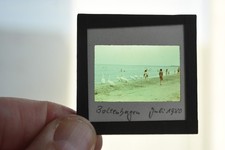 Dia DDR | Glasdia - Boltenhagen am Meer | tagsüber Strand, abends Grenze | 1980