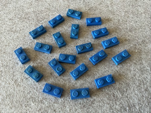 Lego 20x 3023 blau 1x2 - 3023,