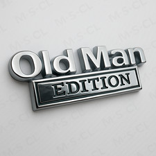 3D Old Man Edition Emblem Aufkleber Metall Logo Sticker Auto KFZ Rentner Tuning