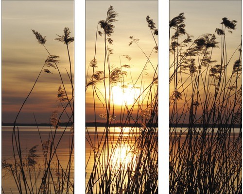 Glasbild setting sun 3er set - setting, 3er-set