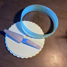 Tupperware Hochstapler Tortenring + Servierplatte + Tortenheber mint/türkis ?