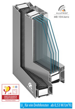 Passivhausfenster - Fenster aus Polen - Alu, Aluminium, Aluprof MB-104 Passiv