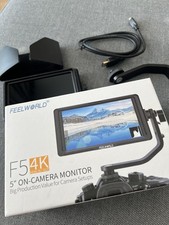 FEELWORLD F5 4K Camera Field Monitor Broadcast Monitor + Arm