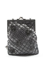 FABIANI Minitasche Mini Damen Tasche hellgrau Elegant