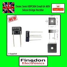 Diotec KBPC604 KBPC-604 6A 400V Brückengleichrichter Einphasig Original