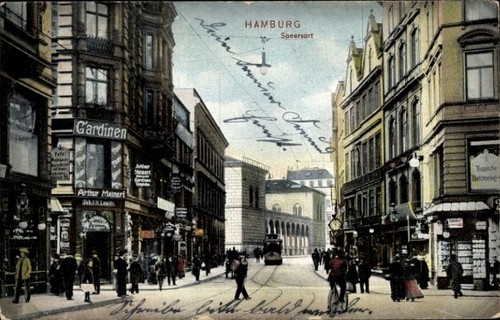 Hamburg speersort - ak,