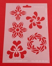 Schablone - A5 5 Ornamente Blüten Blumen HS SB 435 Heike Schäfer - gebraucht