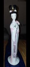Porzellan Figur , Chinesische Geisha, handbemalt, 37 cm