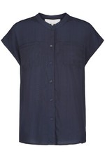 Isana Blusenshirt ONCE Dänische Mode Kurzarm navy klassisch skandinavisch bis3XL