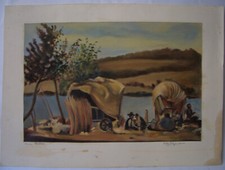 Korbflechter am Neckar /