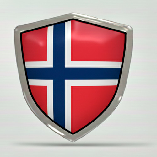 Aufkleber flagge norwegen - aufkleber, 3d