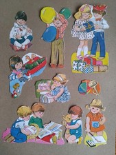 Alte Glanzbilder,Oblaten,Kinder, Spiel, MLP 1684Bogen Einzelbilder, mit Glimmer