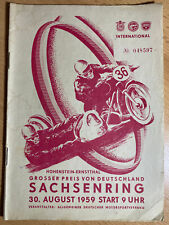 Rennprogramm Sachsenring 1959