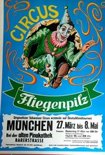 Plakat Circus Fliegenpilz Schweizer Zirkus in München 1986 DIN A1 TOP!