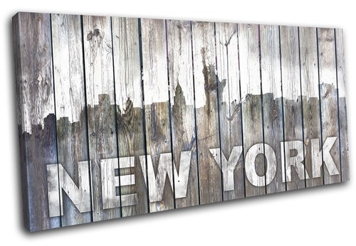 New york vintage wood city - new,