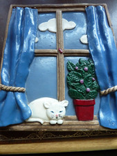 Wandbild, Relief aus Steingut