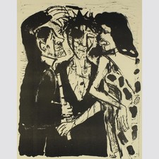 Otto Dix: Verspottung Christi. Lithographie aus "Das Evangelium nach Matthäus"