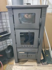 EEK A Kaminofen mit Backfach Taurus Kachel black – 12kW