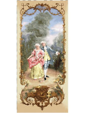Gobelin Tapisserie Wandteppich Barock Verführung Paneel ohne Rahmen  50x115 cm